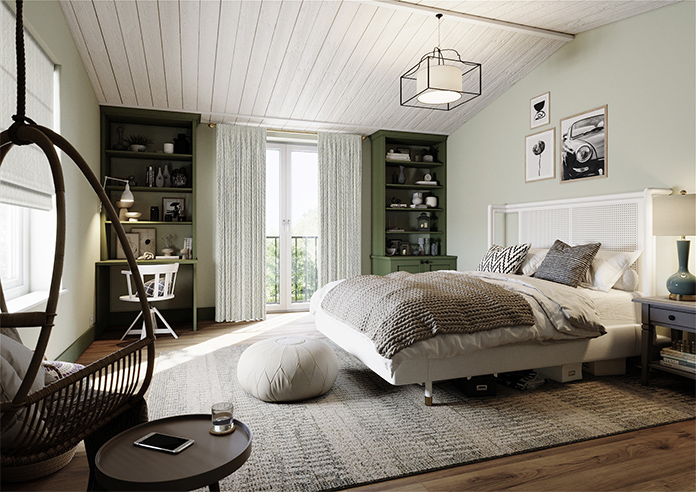 Boughton Faux Silk, Blue - Made to Measure Curtains - Image 7